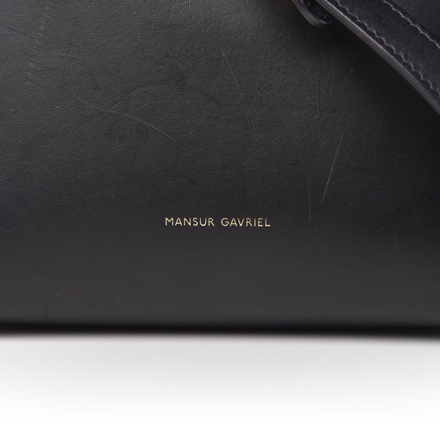 Calfskin Mini Bucket Bag Black Ballerina