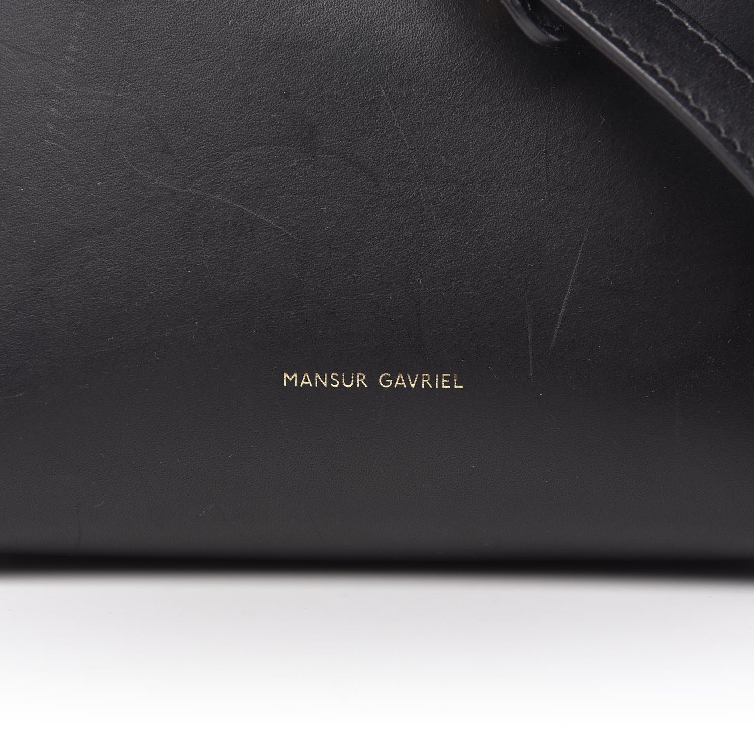 Mansur Gavriel Calfskin Mini Bucket Bag Black Ballerina 8 of 8