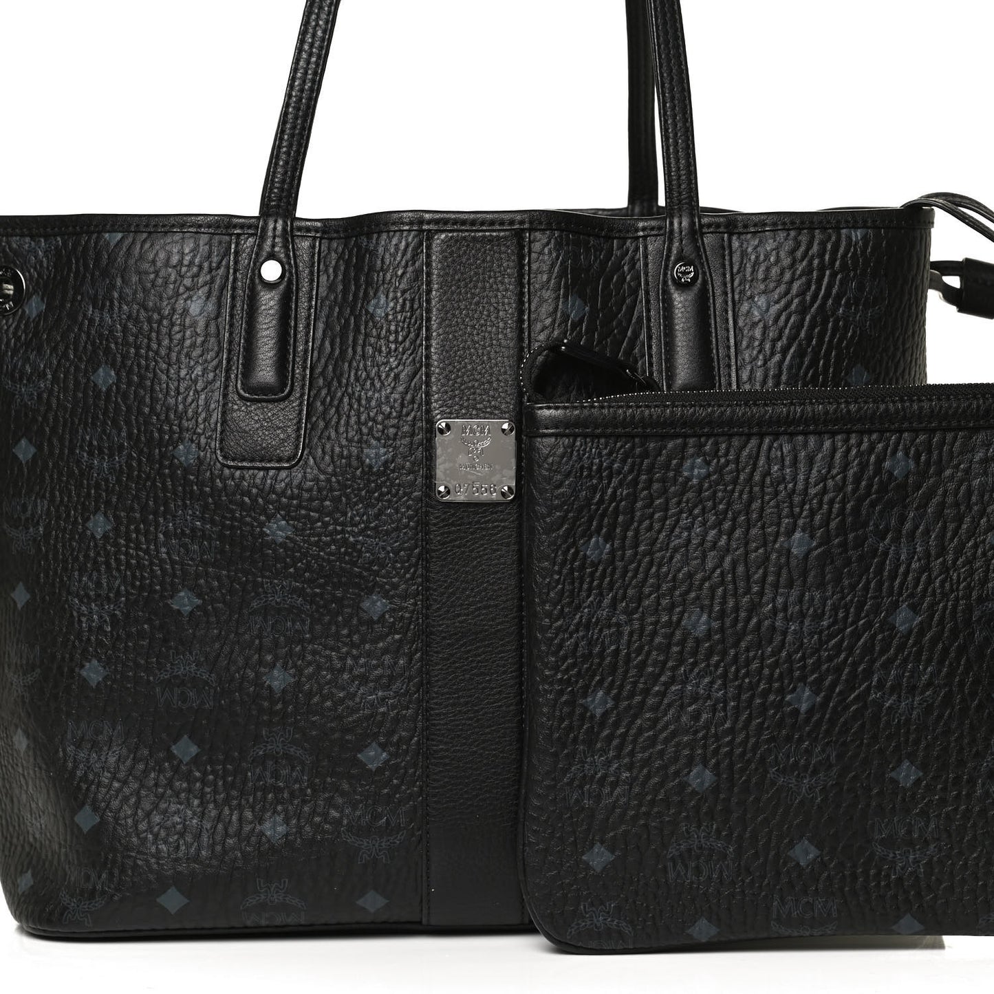 Visetos Medium Liz Reversible Shopper Tote Black
