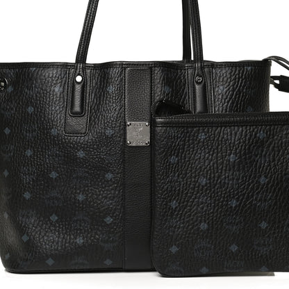 MCM Visetos Medium Liz Reversible Shopper Tote Black 9 of 21