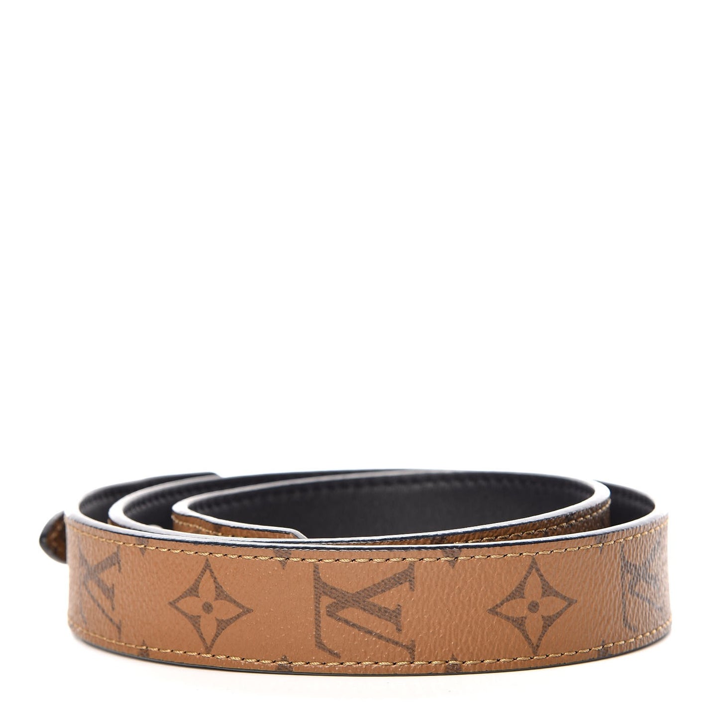 Reverse Monogram Bandouliere Shoulder Strap XL Black