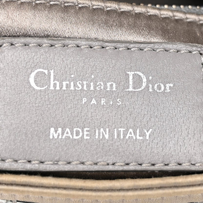 Christian Dior Satin Crystal Cannage Mini Lady Dior Gray 6 of 22