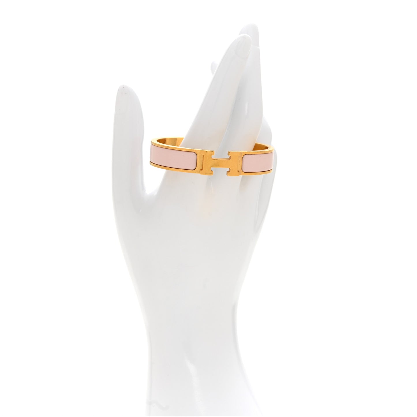 Enamel Narrow Clic Clac H Bracelet PM Rose Dragee