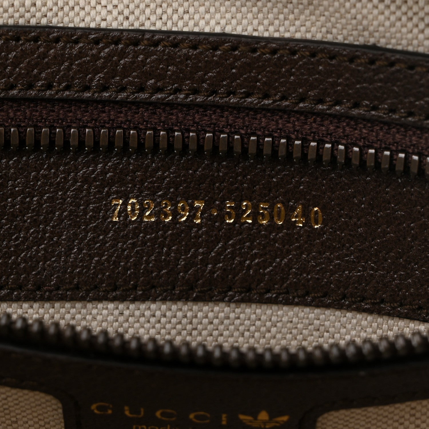 Gucci X ADIDAS Crystal Vintage Monogram Textured Dollar Calfskin Web Trefoil Logo Mini Bowling Bag Mid Natural Nut Off White New Acero 7 of 10