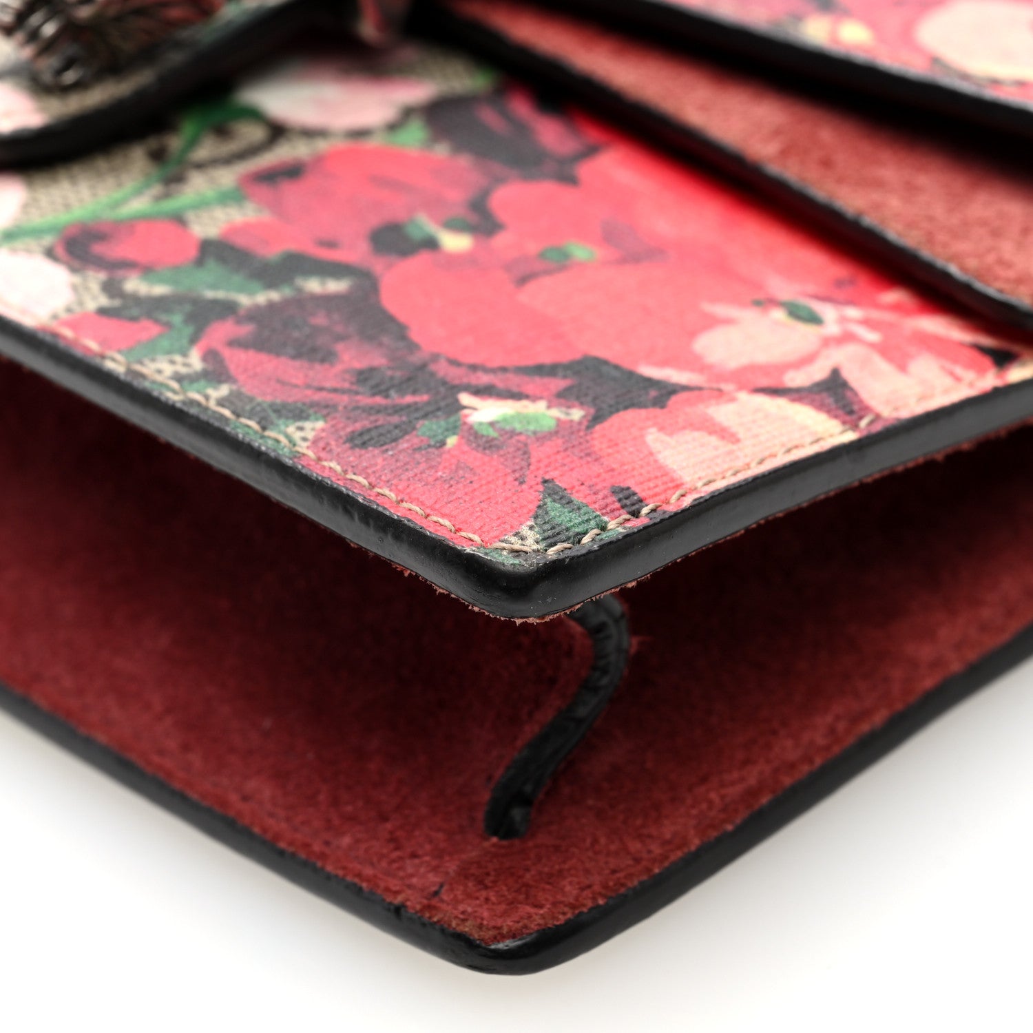 Gucci GG Supreme Monogram Blooms Super Mini Dionysus Shoulder Bag Beige Multicolor Dry Rose 9 of 9