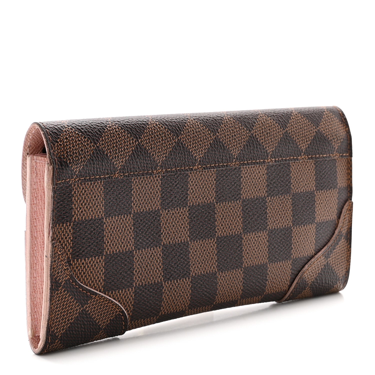 Louis Vuitton Damier Ebene Caissa Wallet Rose Ballerine 3 of 6