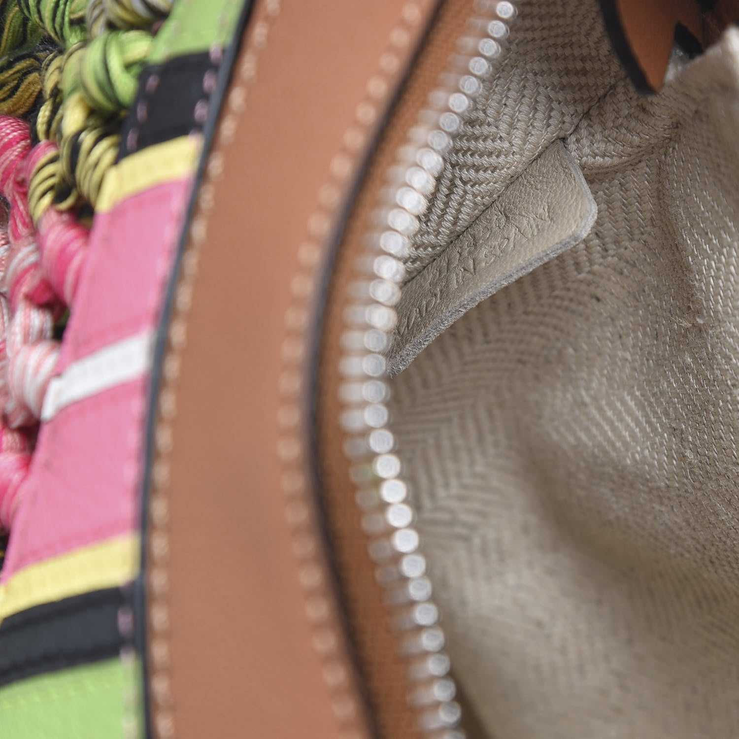 Loewe Calfskin Mini Fringe Puzzle Bag Pink Multicolor 6 of 9