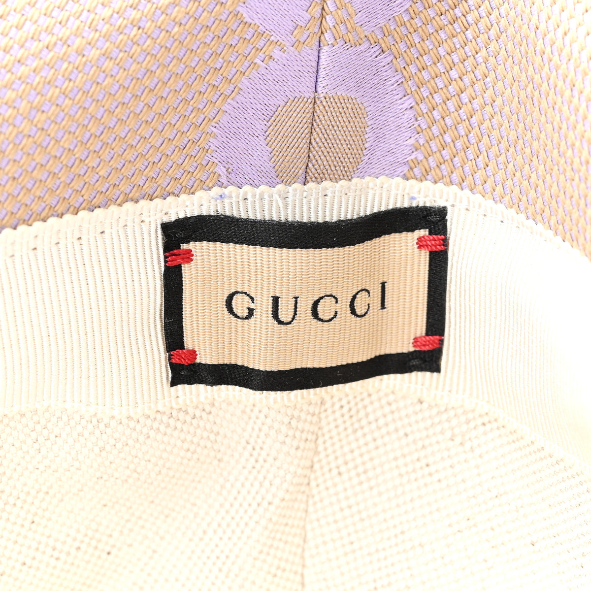 Gucci Monogram Jumbo GG Mosteria Bucket Hat L Beige Lapis 9 of 10
