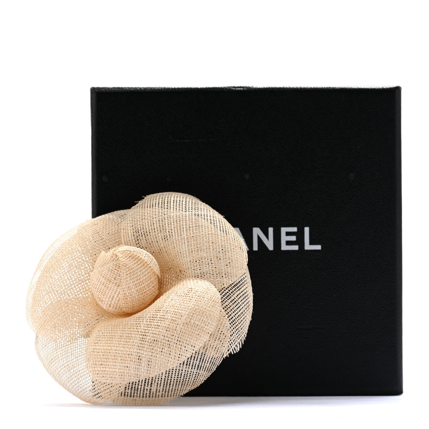 Chanel Linen Camellia Pin Brooch 5 of 5