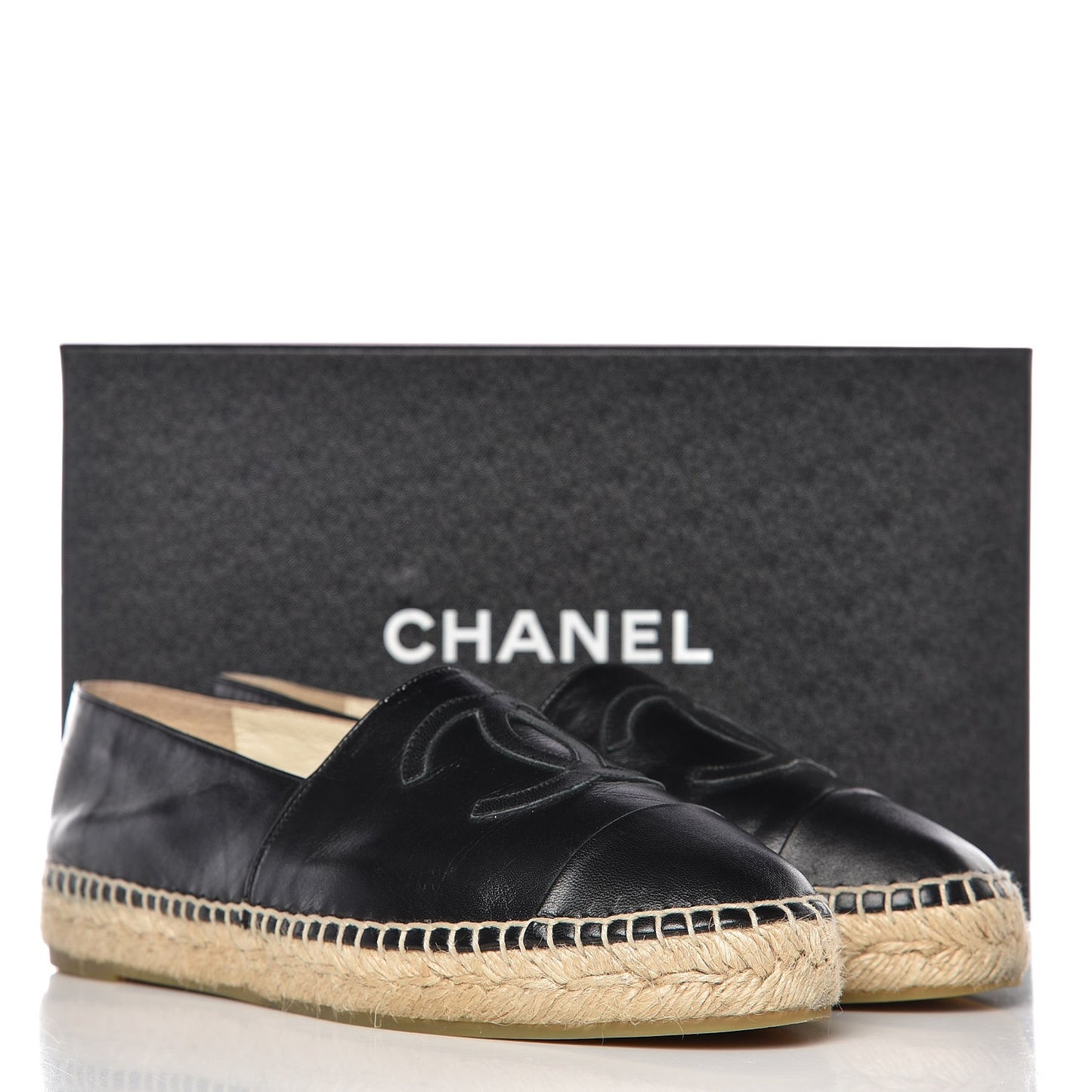 Lambskin CC Espadrilles 39 Black