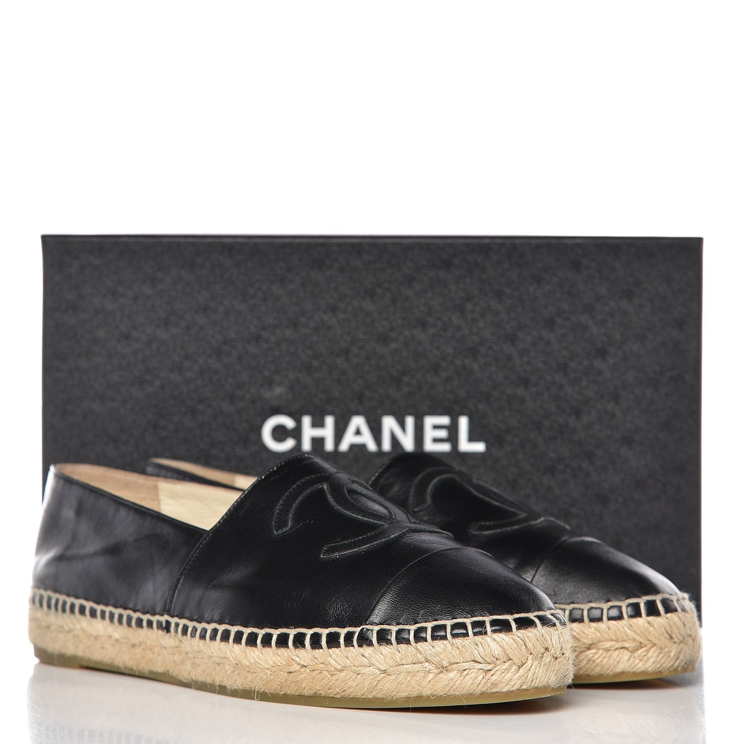 Chanel Lambskin CC Espadrilles 39 Black 12 of 12