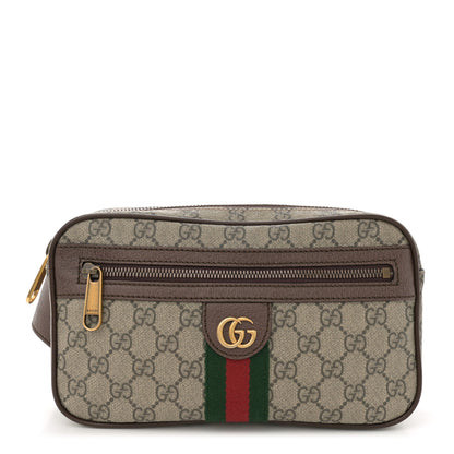 Gucci Soft GG Supreme Monogram Medium Ophidia Belt Bag Dark Brown 1 of 10