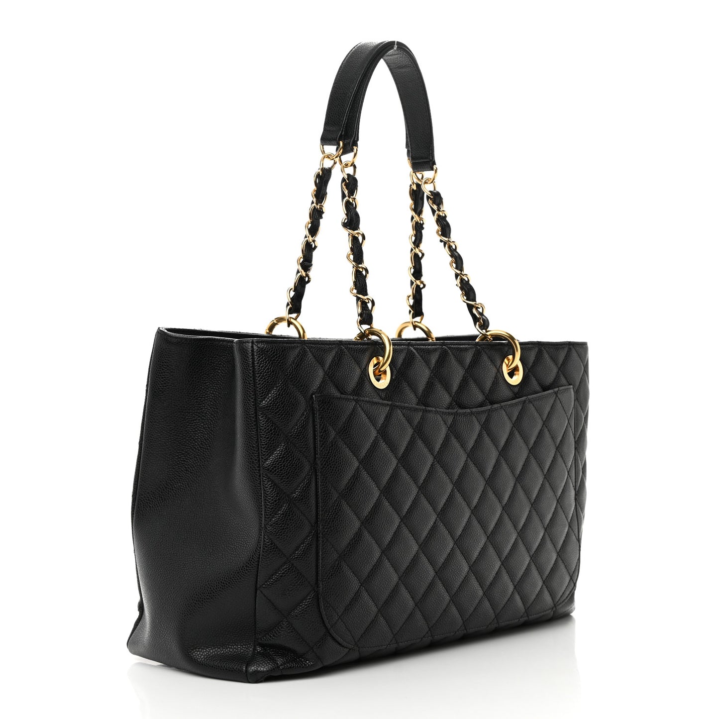 Caviar Quilted XL Grand Shopping Tote GST Black