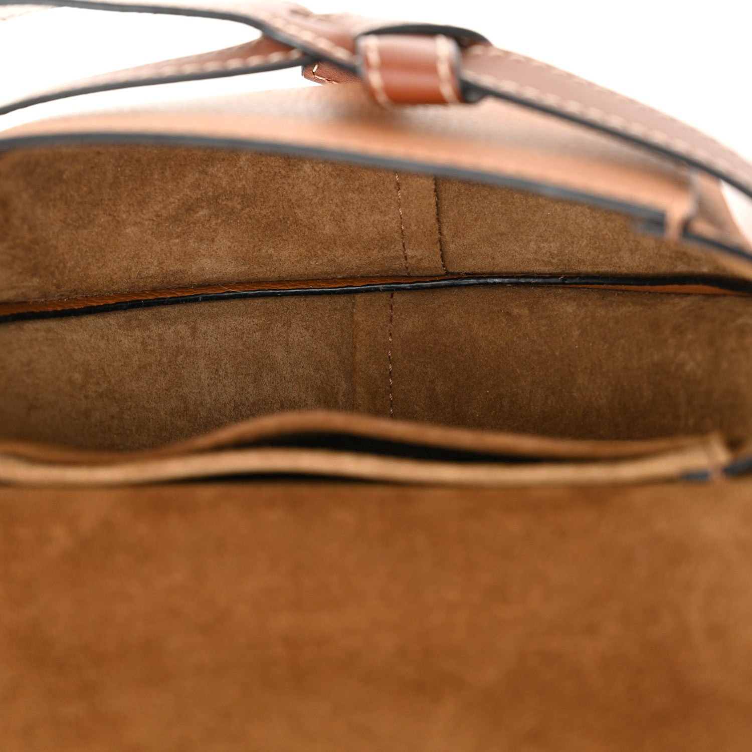Loewe Grained Calfskin Mini Gate Crossbody Bag Caramel Pecan 5 of 9