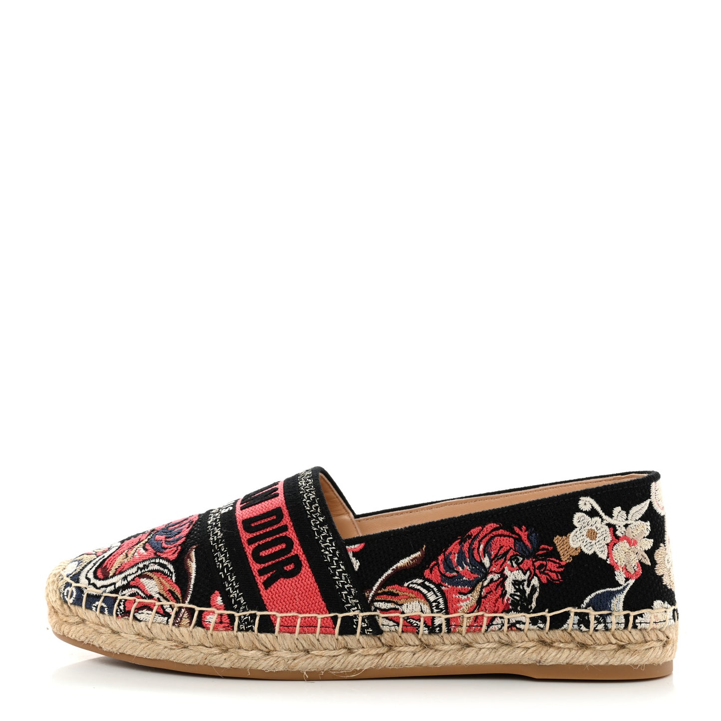 Canvas Mille Fleurs Embroidered Granville Espadrille 39 Multicolor