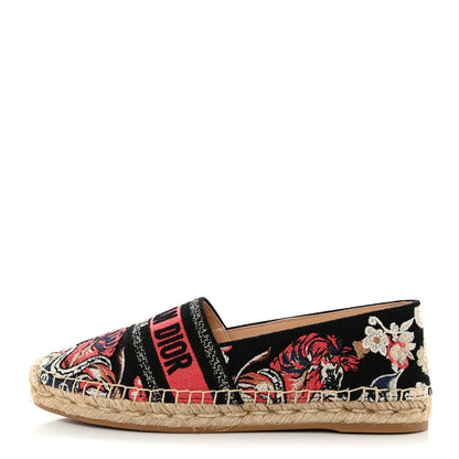 Christian Dior Canvas Mille Fleurs Embroidered Granville Espadrille 39 Multicolor 1 of 8