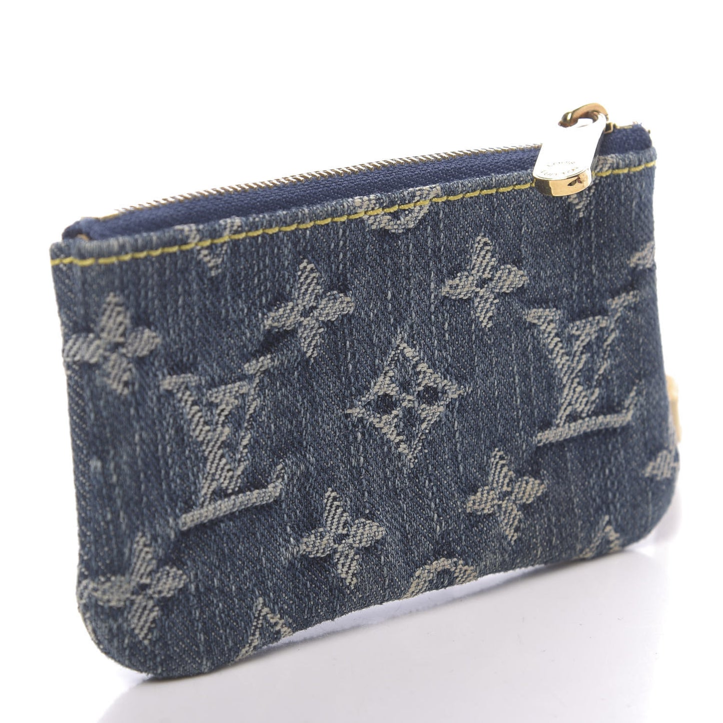 Monogram Denim Key Pouch Blue
