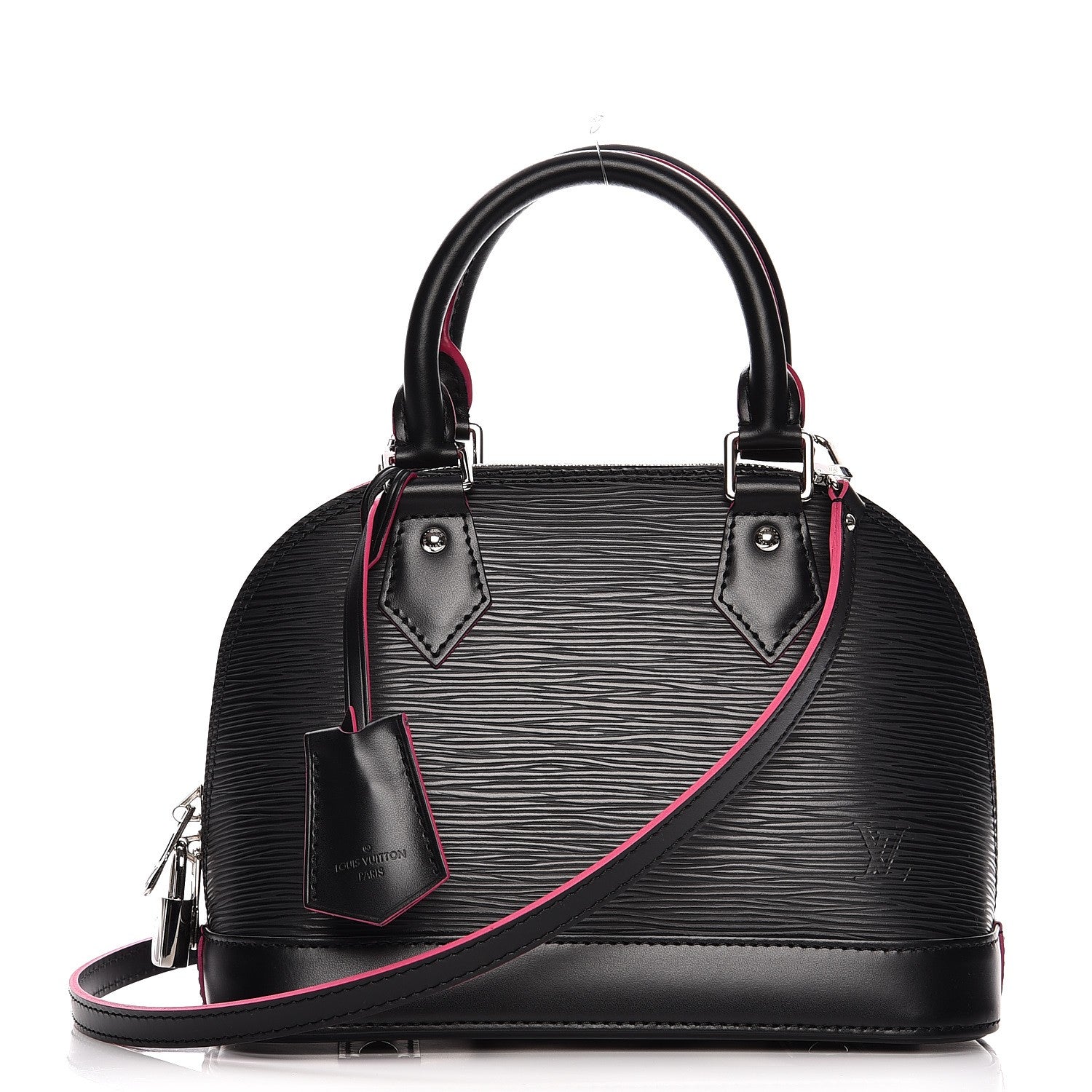 Louis Vuitton Epi Alma BB Black Hot Pink 1 of 8