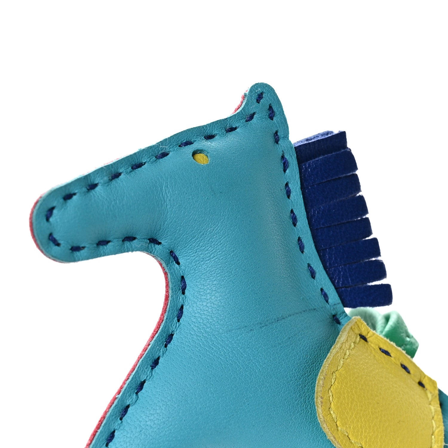 Hermes Milo Lambskin Grigri Rodeo Horse Bag Charm PM Rose Shocking Bleu Azteque Bleu Electrique Menthe Soufre Violet 4 of 4