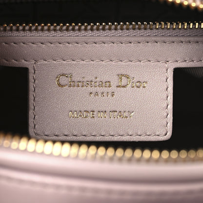 Christian Dior Pearly Lambskin Cannage Medium Lady Dior Lotus 5 of 11
