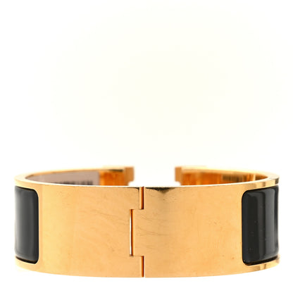 Hermes Enamel Wide Clic Clac H Bracelet PM Black 2 of 4