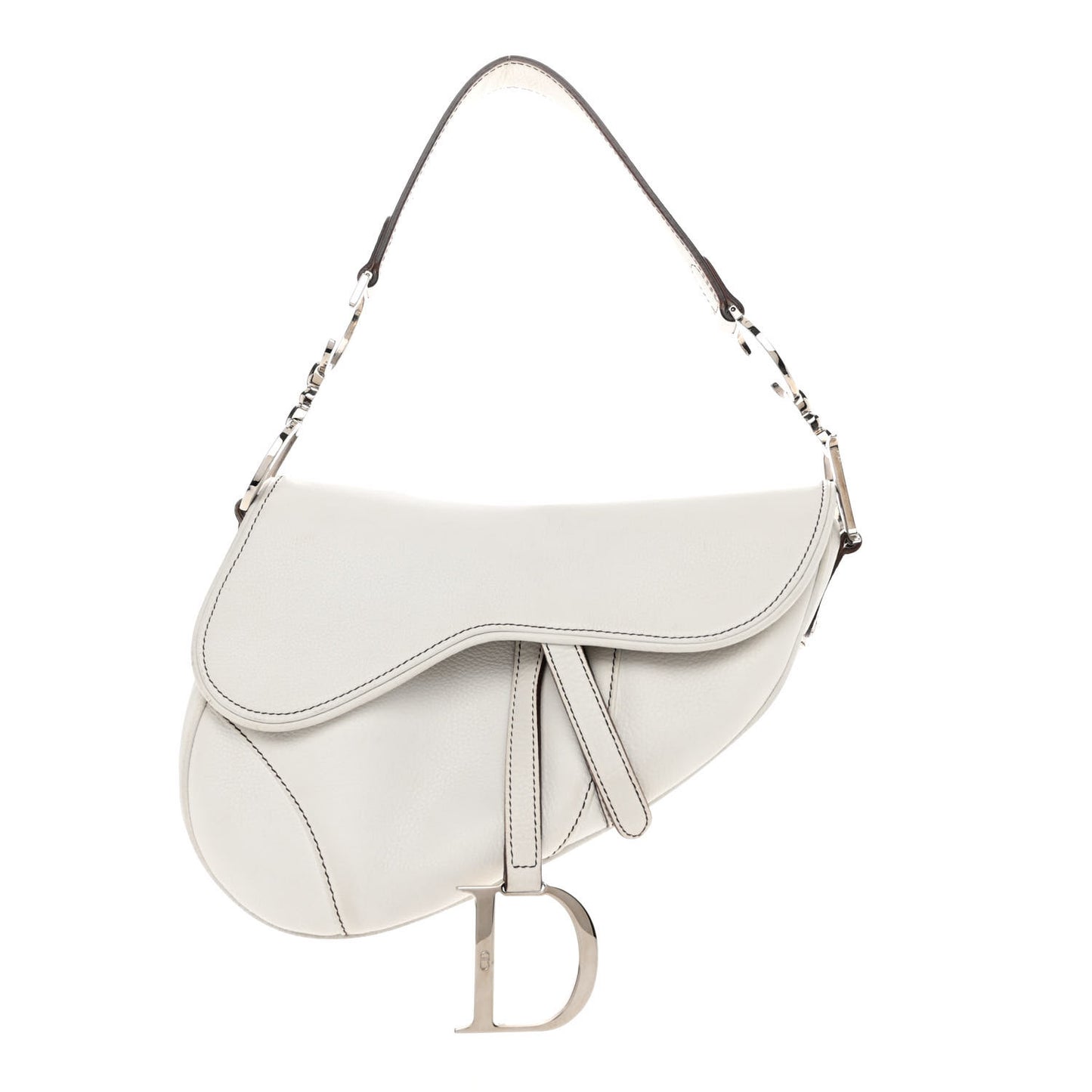 Calfskin Saddle Bag White