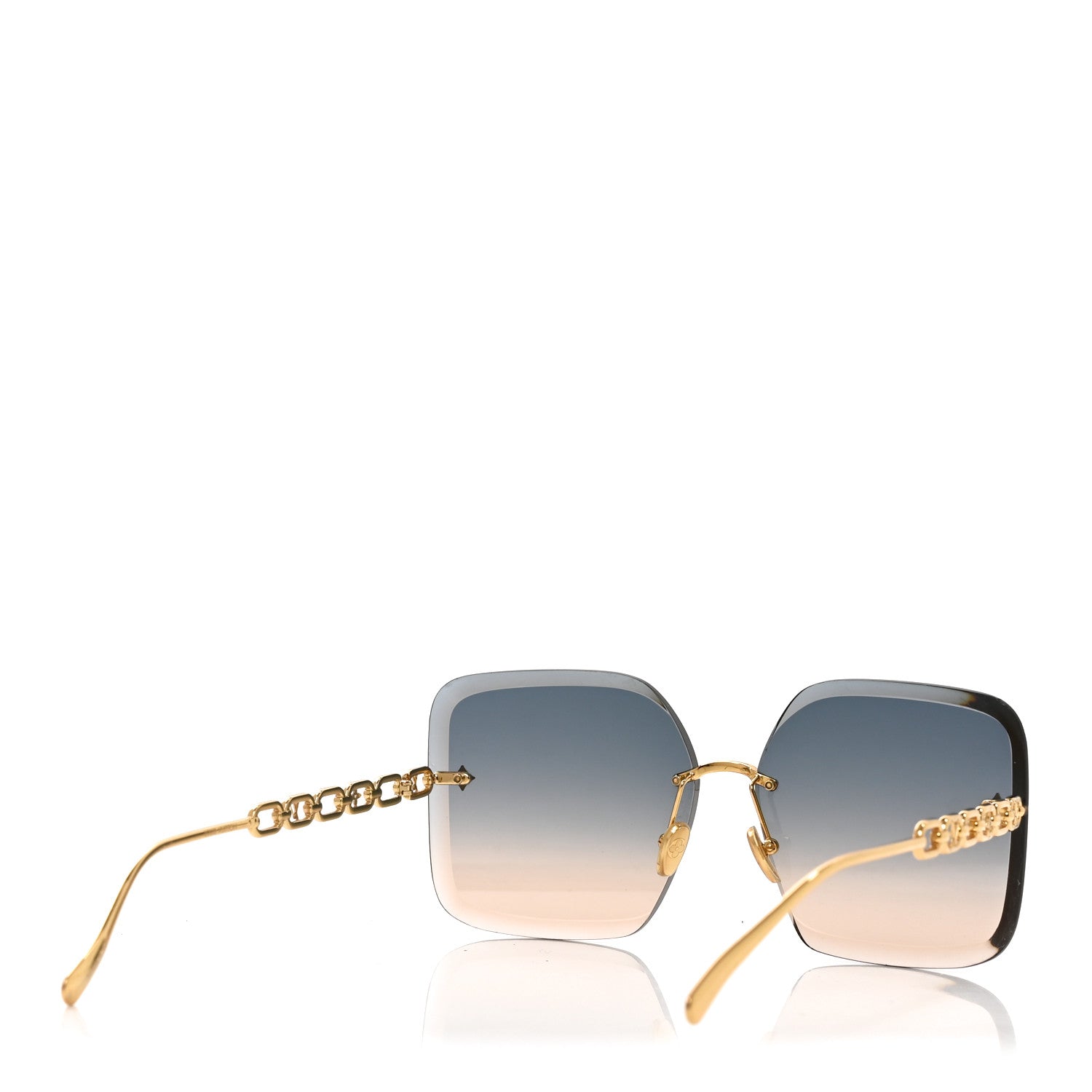 Louis Vuitton Metal LV Jewel Square Sunglasses Z1860U Gradient Blue 4 of 8