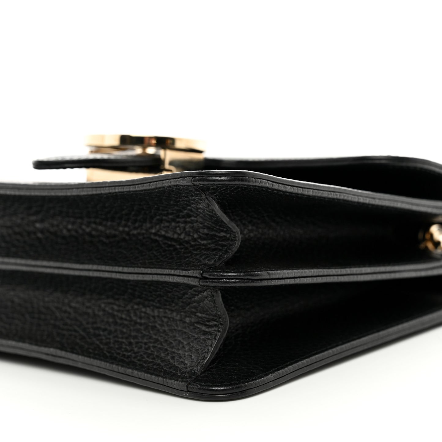 Dollar Calfskin Small Interlocking G Shoulder Bag Black