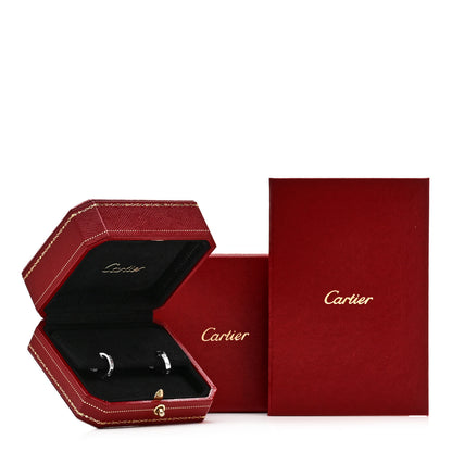 Cartier 18K White Gold Small LOVE Hoop Earrings 6 of 6