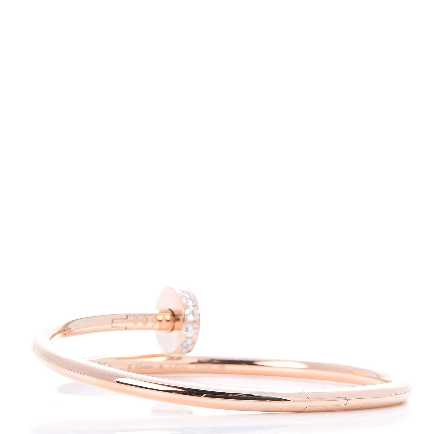 Cartier 18K Pink Gold Diamond Juste Un Clou Bracelet 16 3 of 6