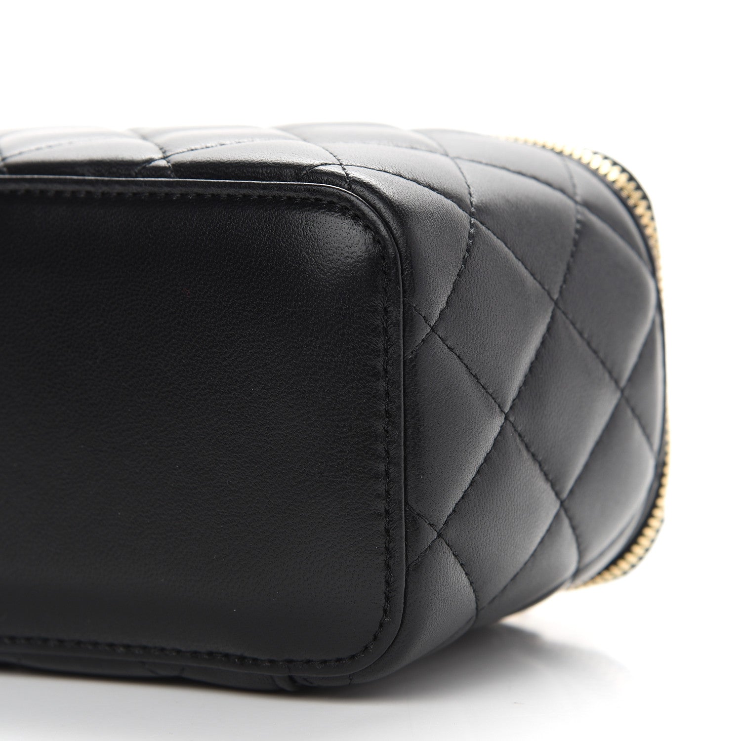 Chanel Lambskin Quilted Small Vanity Case With Chain Black 9 of 9