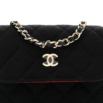 Chanel Jersey Quilted Micro Mini Flap Black 8 of 11