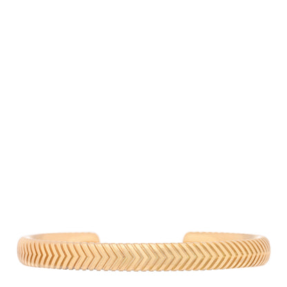 David Yurman 18K Yellow Gold 8mm Chevron Cuff Bracelet 1 of 4