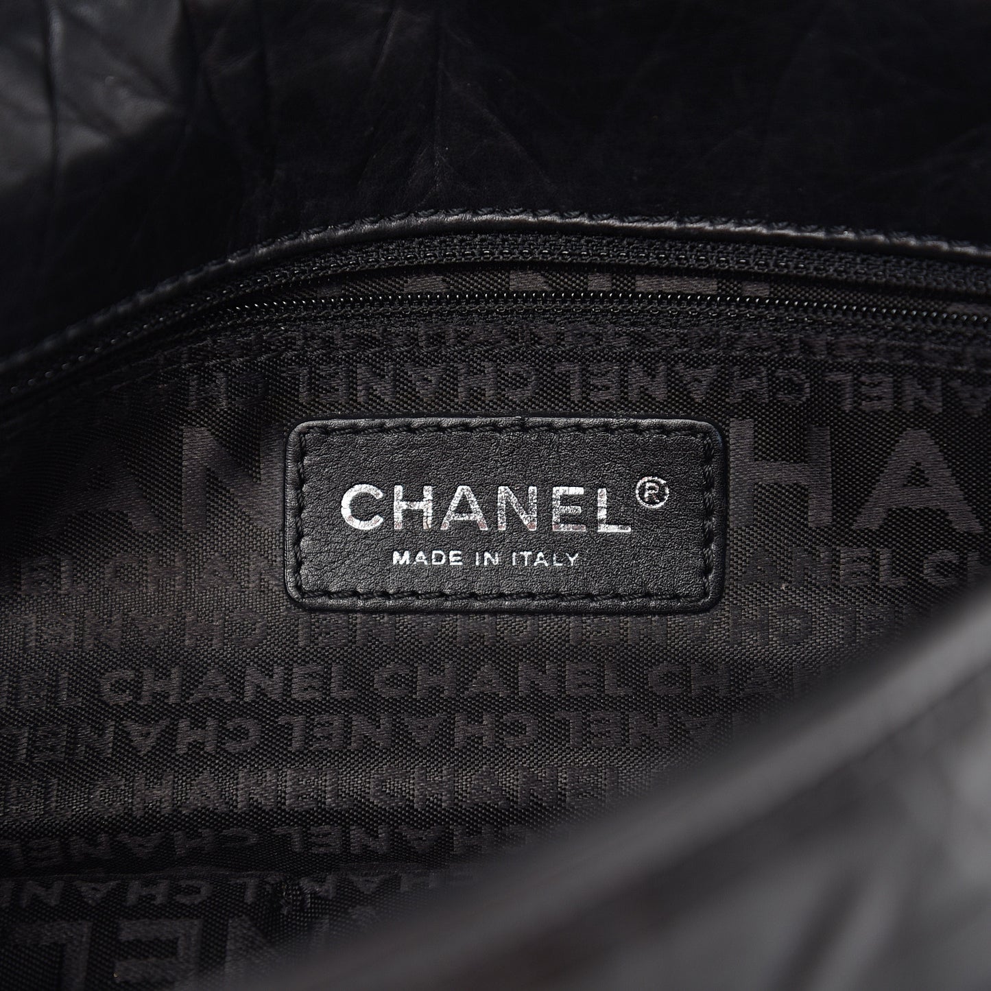 Distressed Lambskin Messenger Flap Bag Black