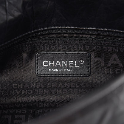 Chanel Distressed Lambskin Messenger Flap Bag Black 5 of 11