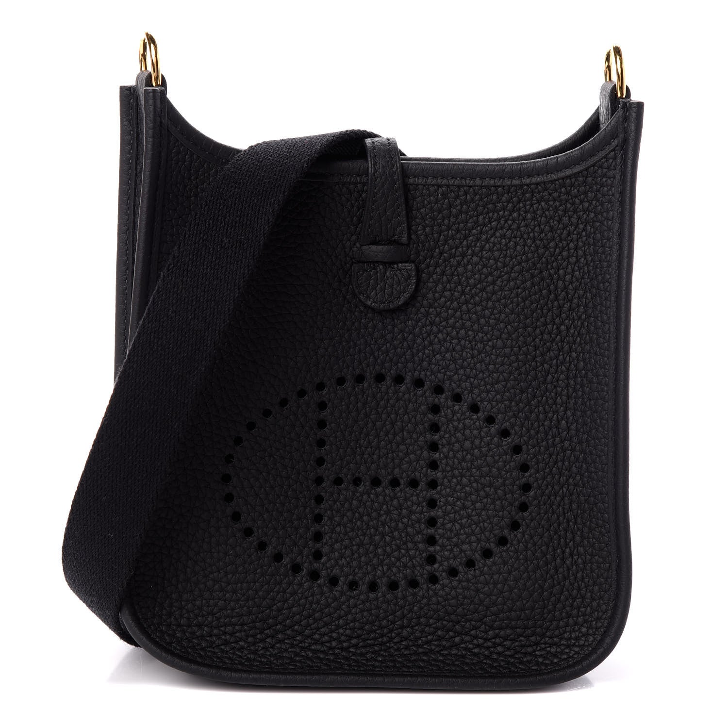 Hermes Taurillon Clemence Evelyne TPM Black 1 of 8