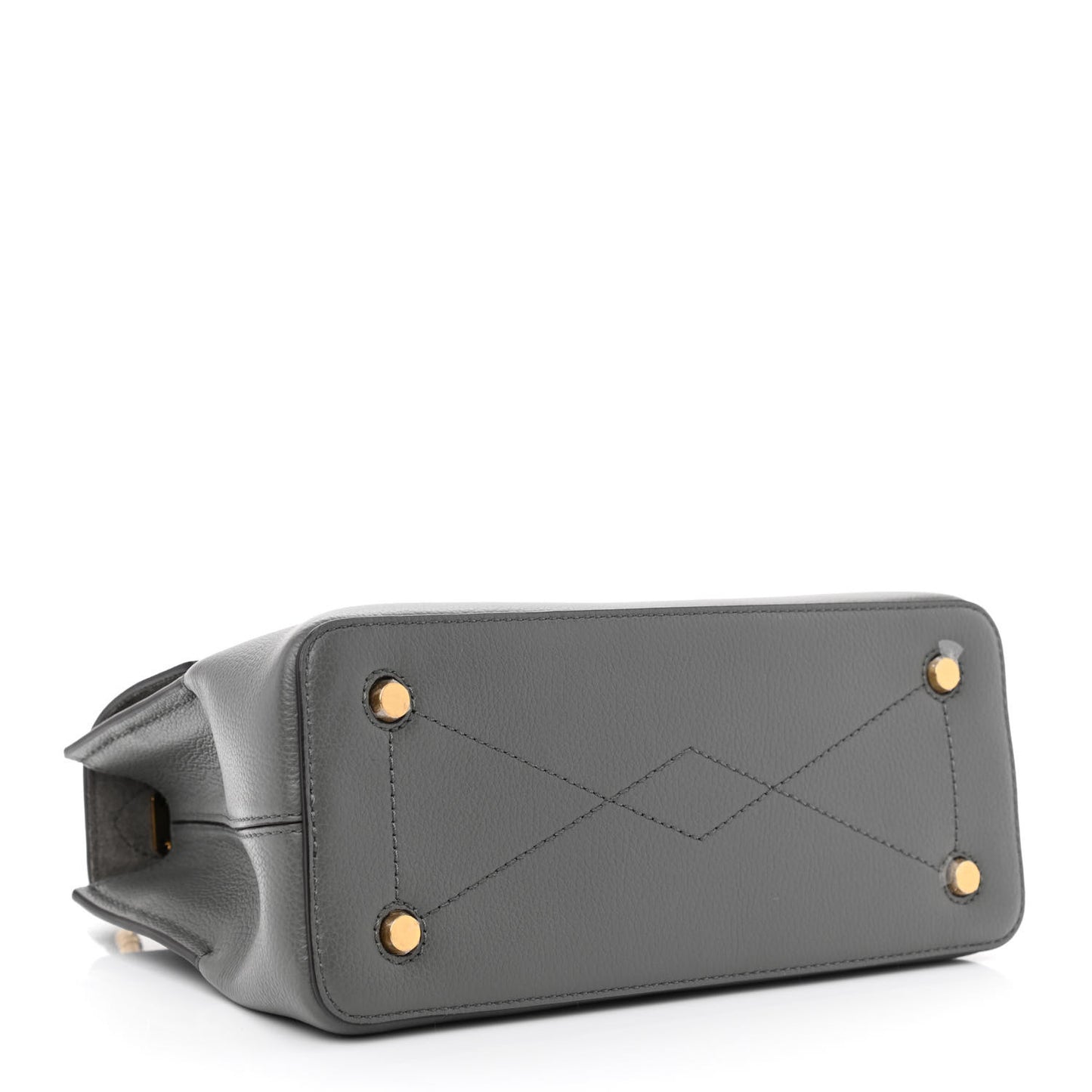 Small Classic Grain Calfskin Mini Seaton Grey