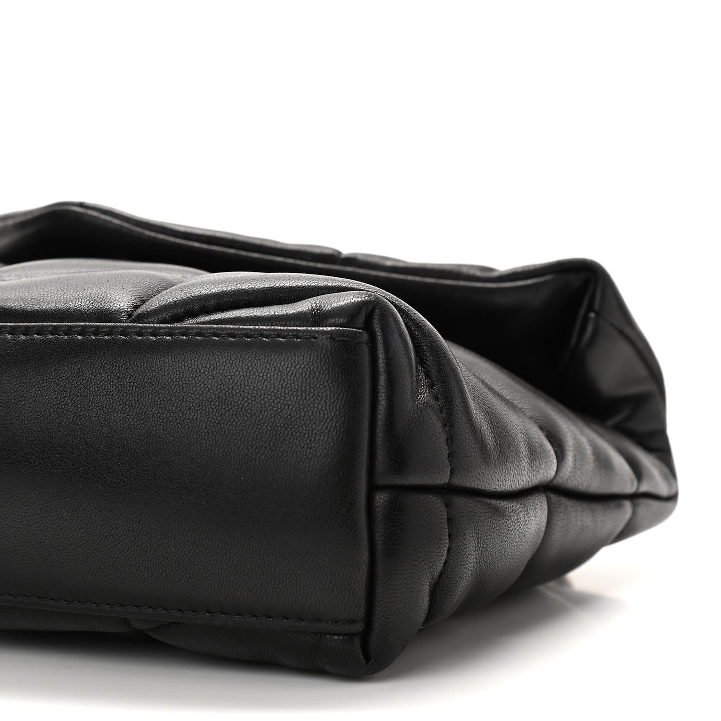 Lambskin Quilted Toy Loulou Puffer Monogram Chain Satchel Black