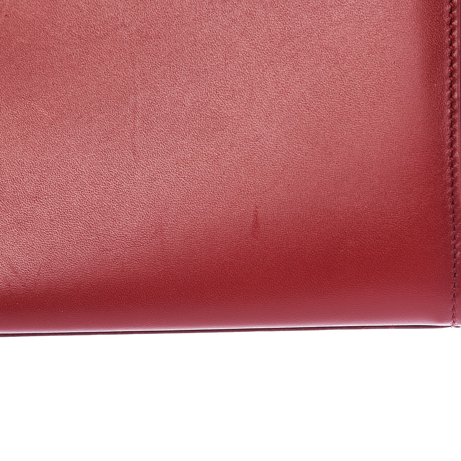 Saint Laurent Calfskin Classic Monogram Tassel Clutch Red 11 of 15