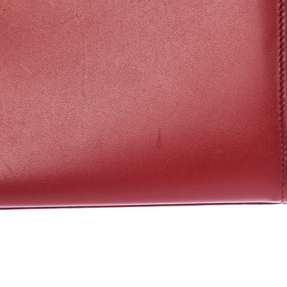 Saint Laurent Calfskin Classic Monogram Tassel Clutch Red 11 of 15