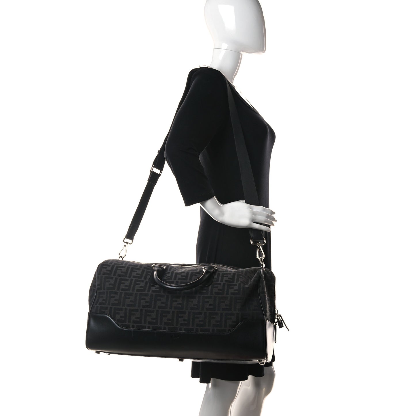 Fabric Jacquard FF 1974 Medium Duffle Bag Multicolor