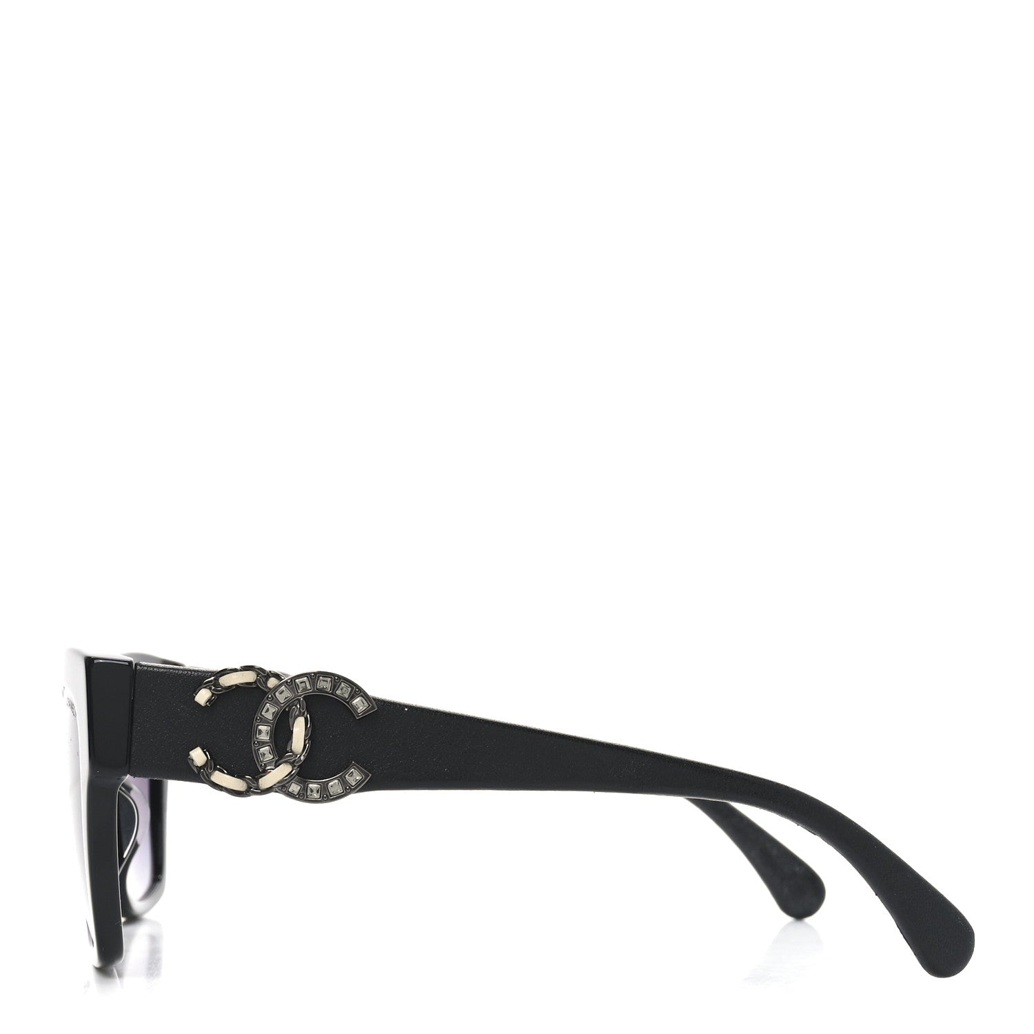 Chanel Acetate Square Cat Eye CC Sunglasses 5456-Q-A Black 1751586