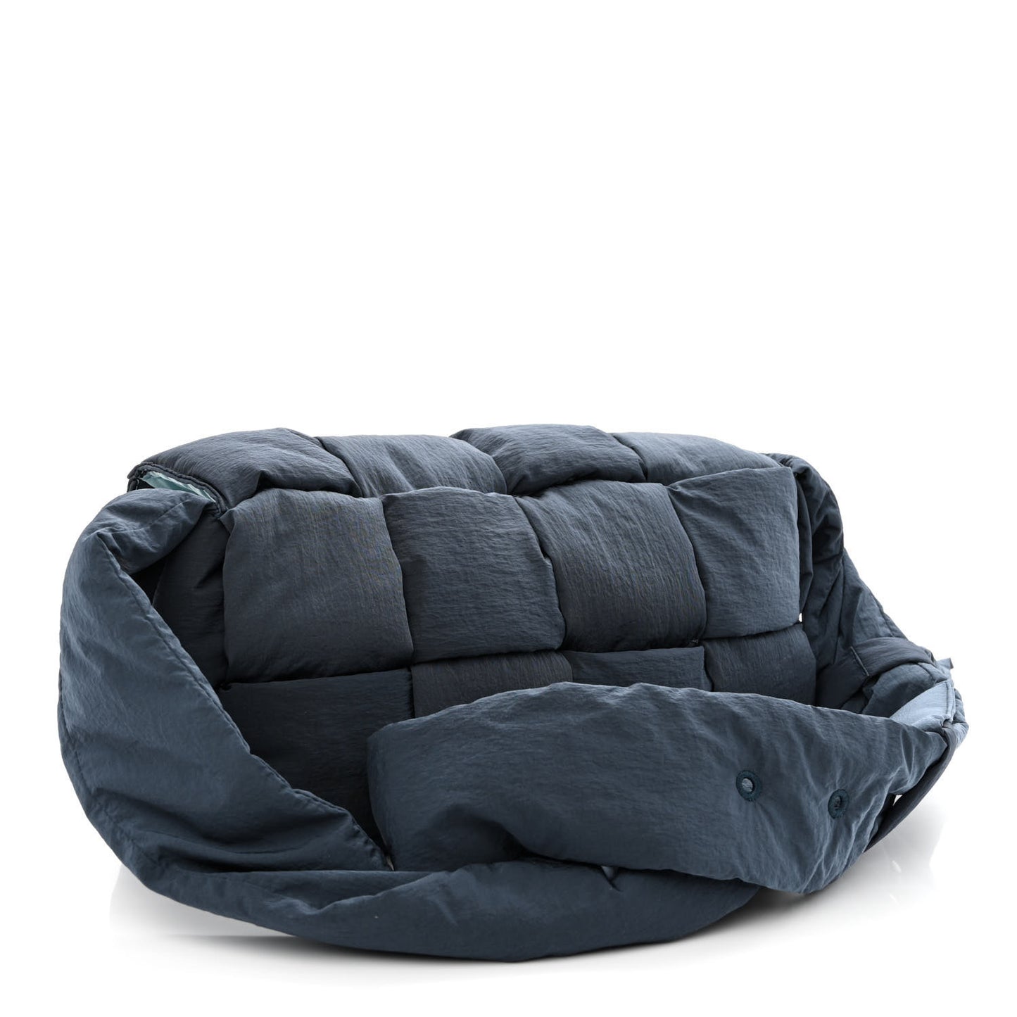 Nylon Intrecciato Padded Tech Cassette Bag Deep Blue Pale Blue