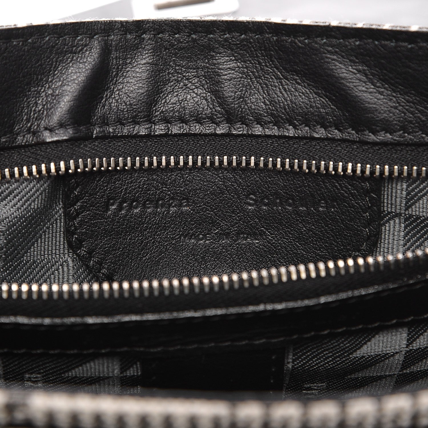 Proenza Schouler Canvas Houndstooth Printed Medium PS1 Satchel White Black 8 of 9