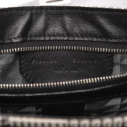 Proenza Schouler Canvas Houndstooth Printed Medium PS1 Satchel White Black 8 of 9