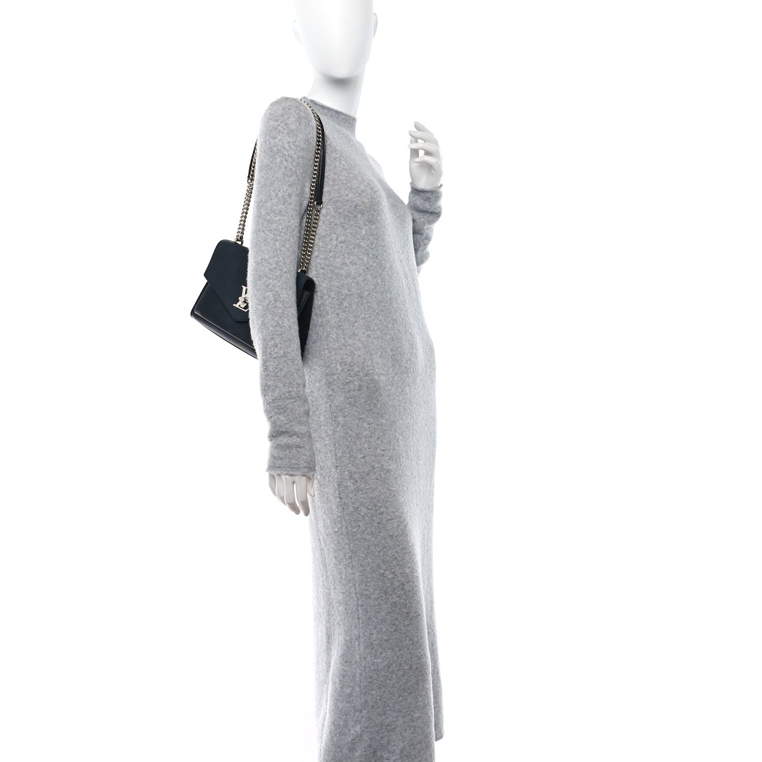 Louis Vuitton Soft Calfskin My Lockme Chain Bag BB Black 2 of 10