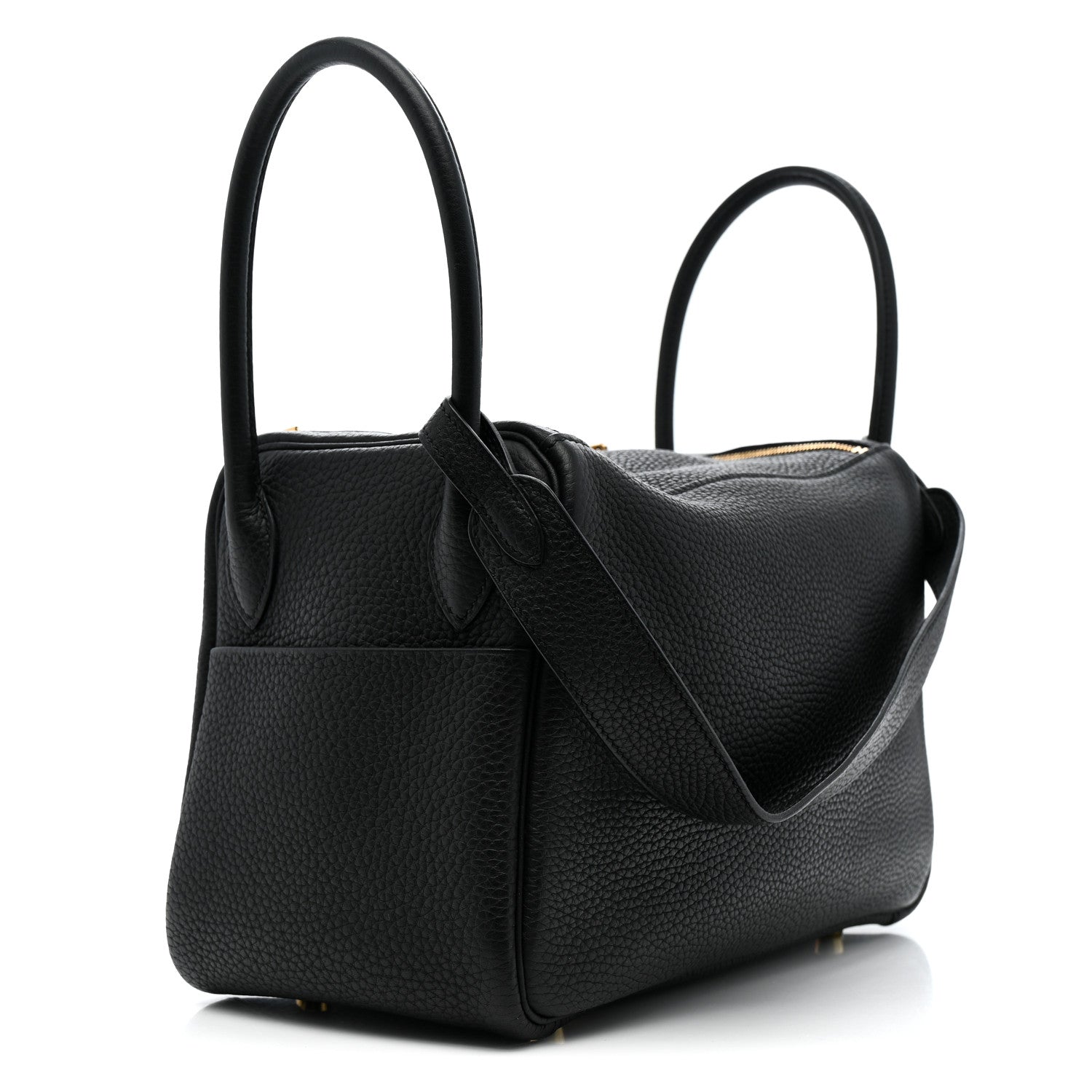 Hermes Taurillon Clemence Lindy 26 Black 3 of 11