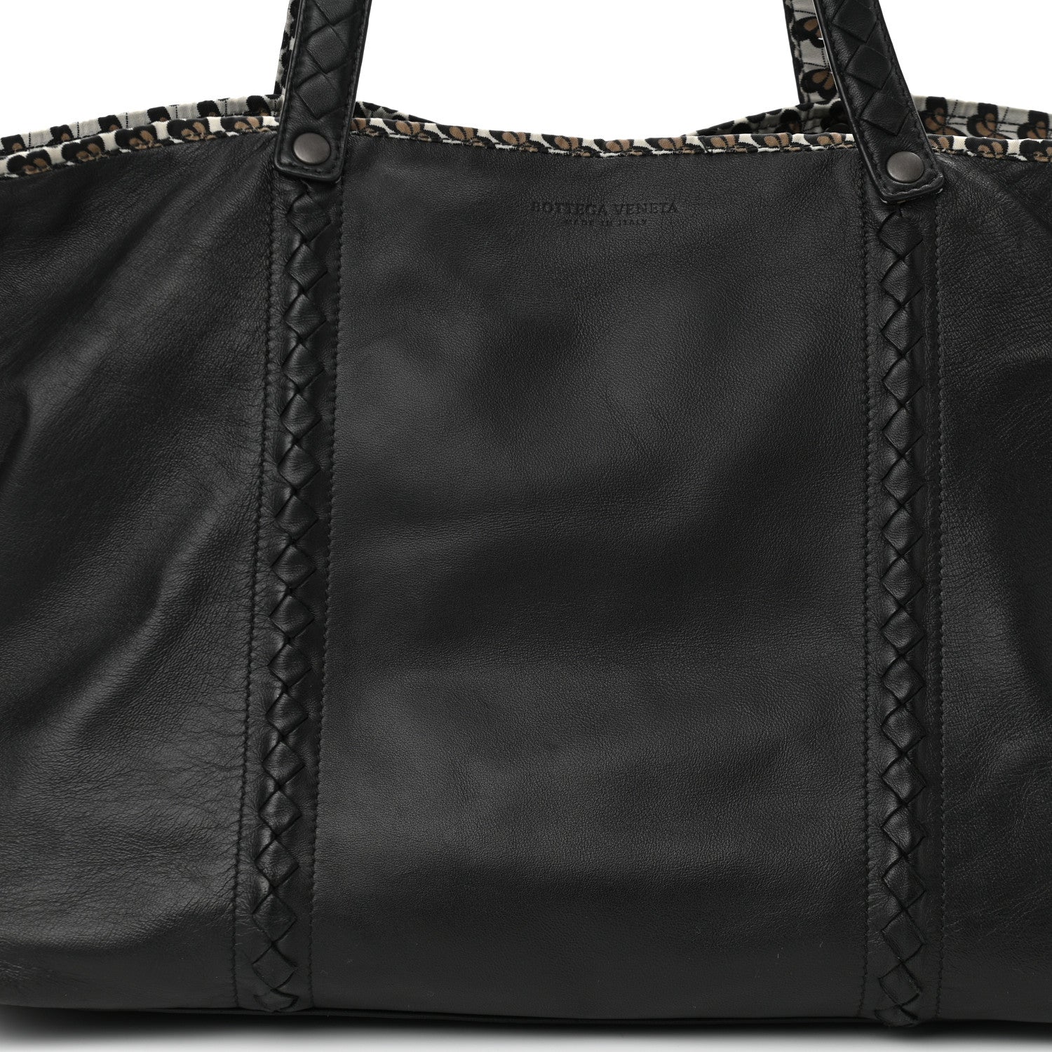 Bottega Veneta Nappa Nylon Medium Reversible Butterfly Shoulder Bag Black Cement 7 of 15