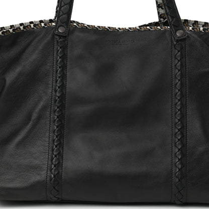 Bottega Veneta Nappa Nylon Medium Reversible Butterfly Shoulder Bag Black Cement 7 of 15