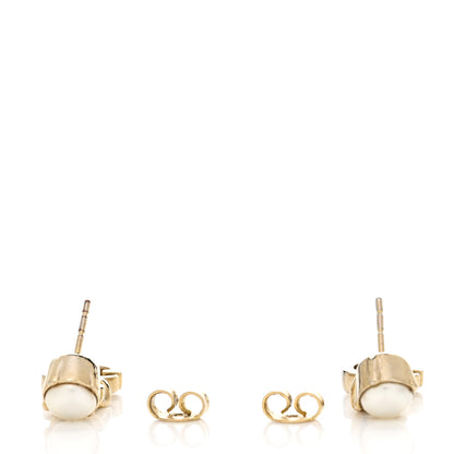 Gucci Metal Pearl Double G Earrings Gold 4 of 5